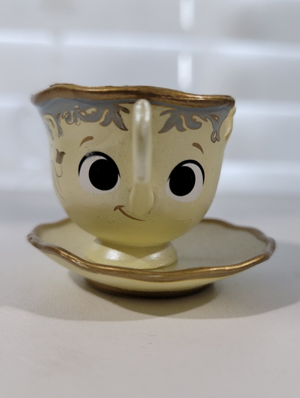Funco Disney's Beauty & The Beast CHIP Mini Teacup Figurine w/Gold Trim